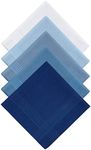 Causa Forcia Men's Cotton Handkerchiefs - 5 Pack Turkish Cotton Pocket Squares