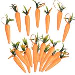 hhdatc 12Pcs Foam Glitter Artificial Carrots for Easter Decoration,Easter Carrot Hanging Ornaments