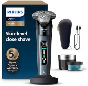 Philips Shaver i9000, Wet & Dry Electric Shaver, Ice Blue, with Skin IQ Technology, Triple Lift & Cut System, 360 Rotating Dual SteelPrecision Blades, Quick Clean Pod, Model X9001/30