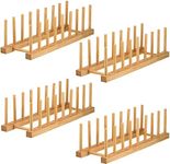 Lawei 4 Pack Bamboo Dish Drying Rac