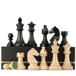 A&A Premium Triple Weighted Staunton Wooden Chess Pieces w/ 2 Extra Queen - King Height 3.75"/9.5cm