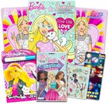 Barbie Coloring and Activity Book Super Set - 4 Books with Over 25 Stickers Party Pack