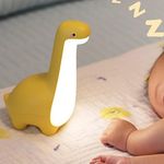 ipalmay Dinosaur Night Lamp, Dimmable Bedside Night Light USB Rechargeable, Kids Bedroom Sleep Light, Cute Gifts for Girls, Boys, Teens, Friends Birthday, Holiday, Christmas, Yellow