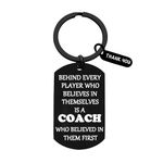 Nfyxcaz Coach Gifts for Men Coach Appreciation Keychain for Baseball Volleyball Soccer Coach from Players Thank You Keychain Gifts for Coach (Coach Gifts（black）)