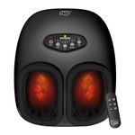 Snailax Shiatsu Foot Massager with Heat, Deep Kneading Foot Massager Machine with Remote, Compression, Vibration, Foot Warmer Under Desk, Gifts for Men, Women(Remote)