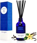 Xcleen Reed Diffuser Set with Sticks 3.7 Oz, Vanilla, Coconut & Milk Scented Fragrance Oil Diffuser for Home Bedroom & Kitchen, Long-Lasting Room Air Freshener, Mind & Body Aromatherapy, Gift Idea