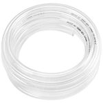 Eastrans 100ft x 3/8" Dia Clear Vinyl Tubing, Flexible Hybrid PVC Tubing Hose, Lightweight Plastic Tube UV Chemical Resistant Vinyl Hose, BPA Free and Non Toxic