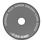 MHW-3BOMBER 58.5mm Espresso Puck Screen, 0.2mm Ultra-Thin Espresso Puck with Round Hole, 58.5mm Reusable Titanium Coating Metal Coffee Filter Compatible with La Marzocco/Gaggia FG5643-OS