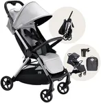 Colugo The One Stroller - Lightweight Easy Fold Compact Toddler Stroller and Baby Stroller for Travel, Large Storage Basket, One Hand Fold, Includes Raincover, Bumper Bar, Cupholder (Cool Grey)