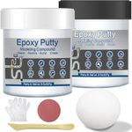 Epoxy Putty, 16 oz AB Metal Epoxy Filler Putty Fast Repair Self-Hardening Pool Putty for Leaks Underwater High Adhesive Epoxy Sculpt Clay for Metal Wood Tile Repairing, Bonding, Sculpting White