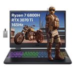 Acer Nitro 5 15.6" QHD (2560 x 1440) 165Hz Gaming Laptop, AMD Ryzen 7 6800H, 32GB DDR5 RAM, 2TB SSD, NVIDIA GeForce RTX 3070Ti, 4-Zone RGB Keyboard, Wi-Fi 6, Win 11 Pro, Black, 32GB Hotface USB Card