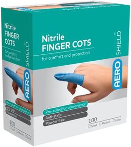 AeroShield Nitrile Finger Cots, Medium, Box of 100