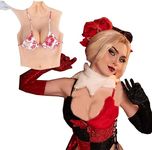 YAPOKCDS Silicone Breast Plate Fake Breasts Half Body C Cup for Drag Queen Cosplay