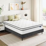 Vesgantti Full Size Mattress, 10 Inch Hybrid Double Bed Mattress in a Box with Memory Foam and Pocket Spring, Ergonomic Design & Pressure Relief, Medium Firm Feel, 54"*75"*10"