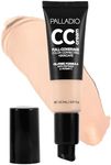 Palladio Full-Coverage Color Correction CC Cream, Oil-Free with Peptides & Vitamin C, Best for Correcting Redness and Uneven Skin Tone, Buildable Foundation Coverage (Fair 11N)