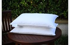 Emporiah Goose Down Feather Pillow, Soft Premium TC600 Shell, Best Hotel Quality, Super Soft, Warm and Cozy, Corner Tabs (Pillows (2-Pack)).