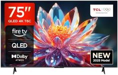 TCL 75T6C-UK 75” QLED 4K HDR TV, Fi