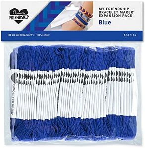 Choose Friendship, My Friendship Bracelet Maker Blue Expansion Pack, 100 Pre-Cut Threads (Embroidery Floss)