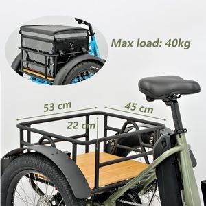REVOM Electric Trike – Light Green Adult Three-Wheel Bike