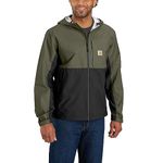 Carhartt Men's Storm Defender Relaxed Fit Lightweight Packable Jacket, Basil/Black, Medium