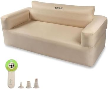 喜马拉雅 Inflatable Couch for Camping Inflatable Sofa with 120V Electric Air Pump -1000D Oxford -3-Layer Design -880lb Weight Capacity Camping Accessories (Double)