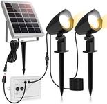 Linke Solar Spot Lights Outdoor Garden, 2 in 1 Solar Spotlights 2700K/4000K/6500K LED Solar Landscape Lights IP66 Waterproof Dusk to Dawn Solar Outdoor Lights for Yard Tree Patio & Lawn