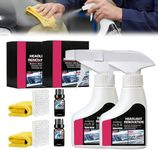 PVZXR 2026 Upgrade Headlight Restoration Kit – Cleaner, Polish & Restorer for Foggy, Yellowed Headlights – UV Protection, Multi-Functional Polishing Compound for All Vehicles (2 bottle)