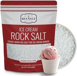Rock Salt for Ice Cream Making, Universally Compatible Coarse and Non-Iodized Salt for All Ice Cream Maker, 5 lb Bag