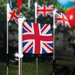 Set of 4 Solar Union Jack Stake Lights