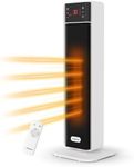 Emperial Electric Heater, 2000W Ceramic Tower Fan Heater, Remote Control, 24H Timer, 75° Oscillation, Adjustable Thermostat, Tip-Over & Overheat Protection, Energy Efficient Space Heater