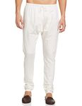 Manyavar Pyjama for Men, Ankle Length Elastic and String Cotton Pajama Cream (XXL)