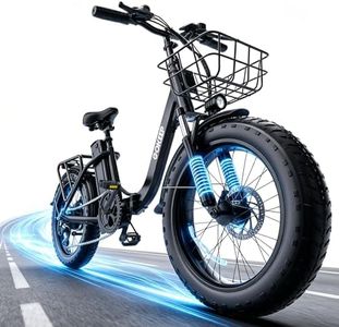 GOKEEP 1800W Foldable Electric Bike for Adults, 86 Miles PAS Range, 52V 18.2Ah Removable Lithium Battery, Electric Bicycle, 20MPH 7-Speed Commuter Ebike, Max 330LBS, UL2849 Certified, Ink-Black