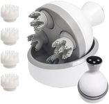 ALLUCK Electric Hair Scalp Massager,Portable Cordless Head Massager Scratcher, Rechargeable Body Massager scalp with 76 Massager Nodes, Five-Gear Strength Adjustment & Three massage mode