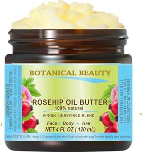 Botanical Beauty ROSEHIP OIL BUTTER ROSE HIP Pure Natural Virgin Unrefined RAW 4 Fl. Oz.- 120 ml for FACE, SKIN, BODY, DAMAGED HAIR, NAILS. Rich in vitamin E