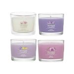 Yankee Candle Signature Votive Mini Candle Jars Blossoming Florals Variety Pack, 1 Lemon Lavender, 1 Wild Orchid, 1 Sakura Bloom Festival, 1 Lilac Blossoms (Pack of 4)