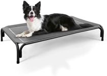 DOPEDIO Raised Dog Bed Dark Grey L 