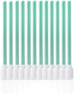 Akaigu Foam Tip Cleaning Swabs 100pcs 5.1" Foam Swabs, Square Rectangle Cleaning Swab for Solvent Format Inkjet Printer Roland Optical Equipment