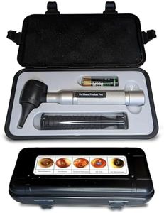 4th Generation Doctor Mom LED Pocket Pro Otoscope with Both Adult and Pediatric Disposable Specula Tips, Battery, and Protective Hard Plastic Case