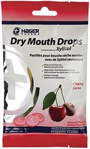 Hager Pharma Dry Mouth Drops, Cherry, 26 Count Per Bag (3 Bags)