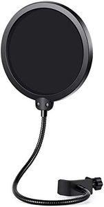 InnoGear Microphone Pop Filter for Blue Yeti and Other Mics, Dual Layered Wind Pop Screen Pop Filter Mask Shield with Flexible 360deg Gooseneck Clip Stabilizing Arm,Black