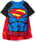 Warner Brothers Boys' Superman Cape Tee Set,Blue 6