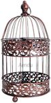 Charming Iron Bird Cage for Wedding and Flower Decor - Ideal for Hanging Flower Frames and Indoor/Outdoor Decoration at Wedding Parties (Bronze)