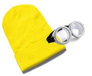 MFAZ Morefaz Ltd Minion Goggles Fancy Dress Costume Despicable Me Glasses Goggles Adult Yellow Cap Beanie