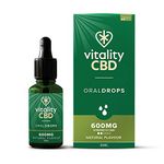 Vitality CBD Oral Drops in hempseed Oil, 600 mg, Natural, 30ml, NO THC