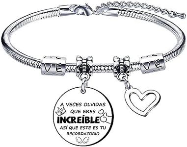Pulsera Inspiradora para Mujer Regalo Amiga Pulsera Amigo Pulsera Amistad Mujer Pulsera Mujer Personalizada, Regalos Cumpleaños para Mujer Chica Mamás Tías Regalo Graduación, Regalo de Cumpleaños (1)