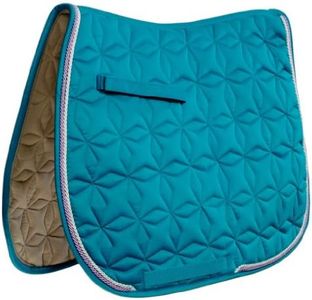 Roma Ecole Star Quilt Close Contact Saddle Pad, Teal/White/Lavender, Full