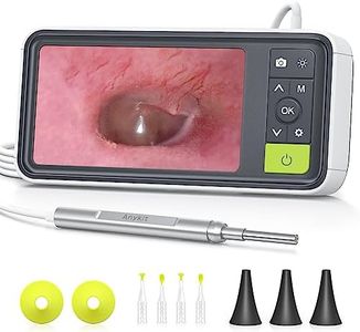 Anykit Digital Otoscope with Gyroscope, 4.5 Inches Screen, 3.9mm Ear Scope Camera with 6 Lights, Ear Wax Removal Tool, 32GB Card, Supports Photo Snap and Video Recording, Green