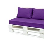 Gardenista Garden Seat Or Back Cushions For Pallet Furniture | For Standard Euro Pallet | Water Resistant Pallet Seating Cushion | Outdoor Wood Furniture Sofa Pillow | Comfy Durable | 1 Piece (Purple)