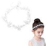 Rhinestone Bridal Headband 1Piece Wedding Headband, Pearl Flower Leaf Headpieces for Wedding, Engagement, Valentine'S Day, Gift for Bride Bridesmaid Girls (Silver)