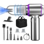 Car Vacuum Cleaner Cordless, Mini Vacuum Cleaner 20000PA High Power, 4-in-1 Compressed Air Duster & Air Blower & Pump, Portable Handheld Vacuum with Brushless Motor for Car, Home, Office, Camping